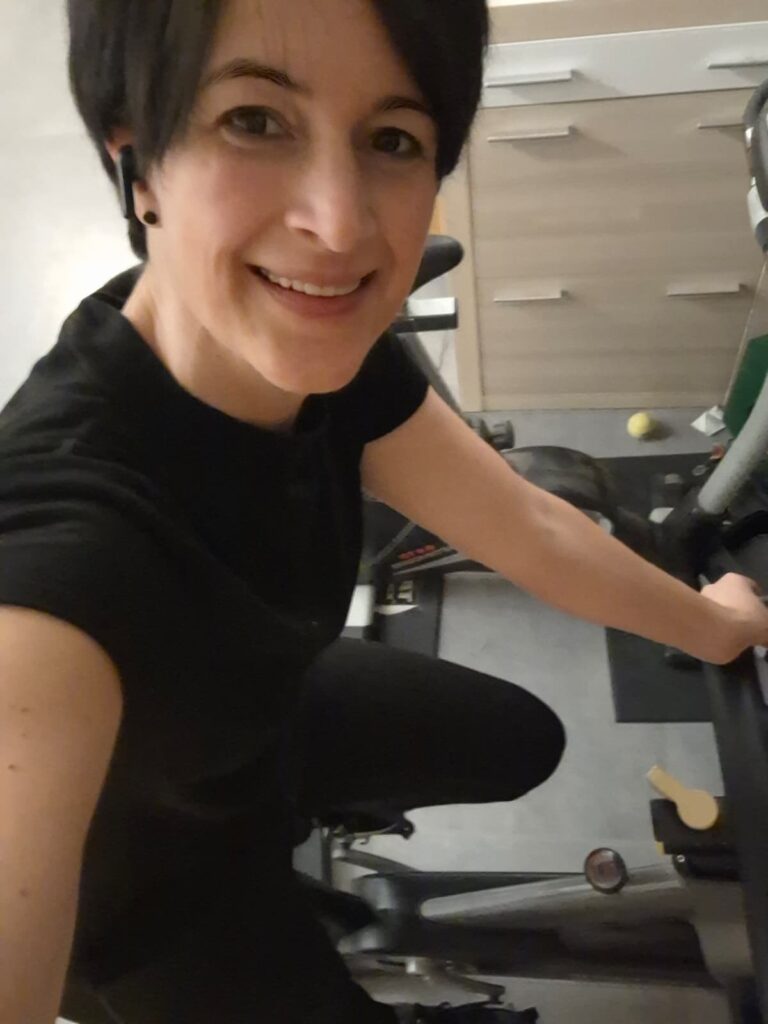 auf dem Spinningrad